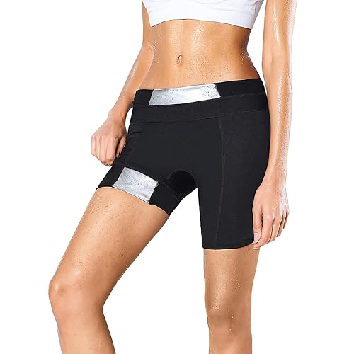 Women's High Waist Sauna Shorts, Dual-Zone Sweat Tech, Tummy Control