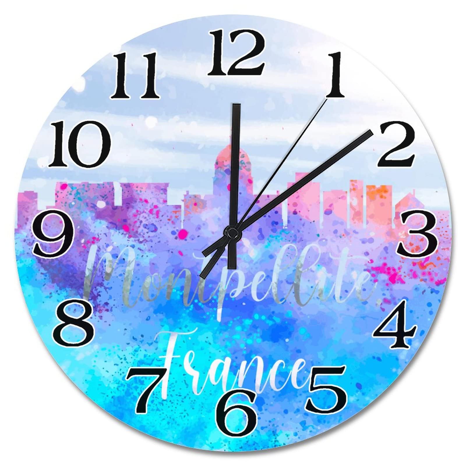 Horloge murale en bois sans fil pour habiller un mur vide