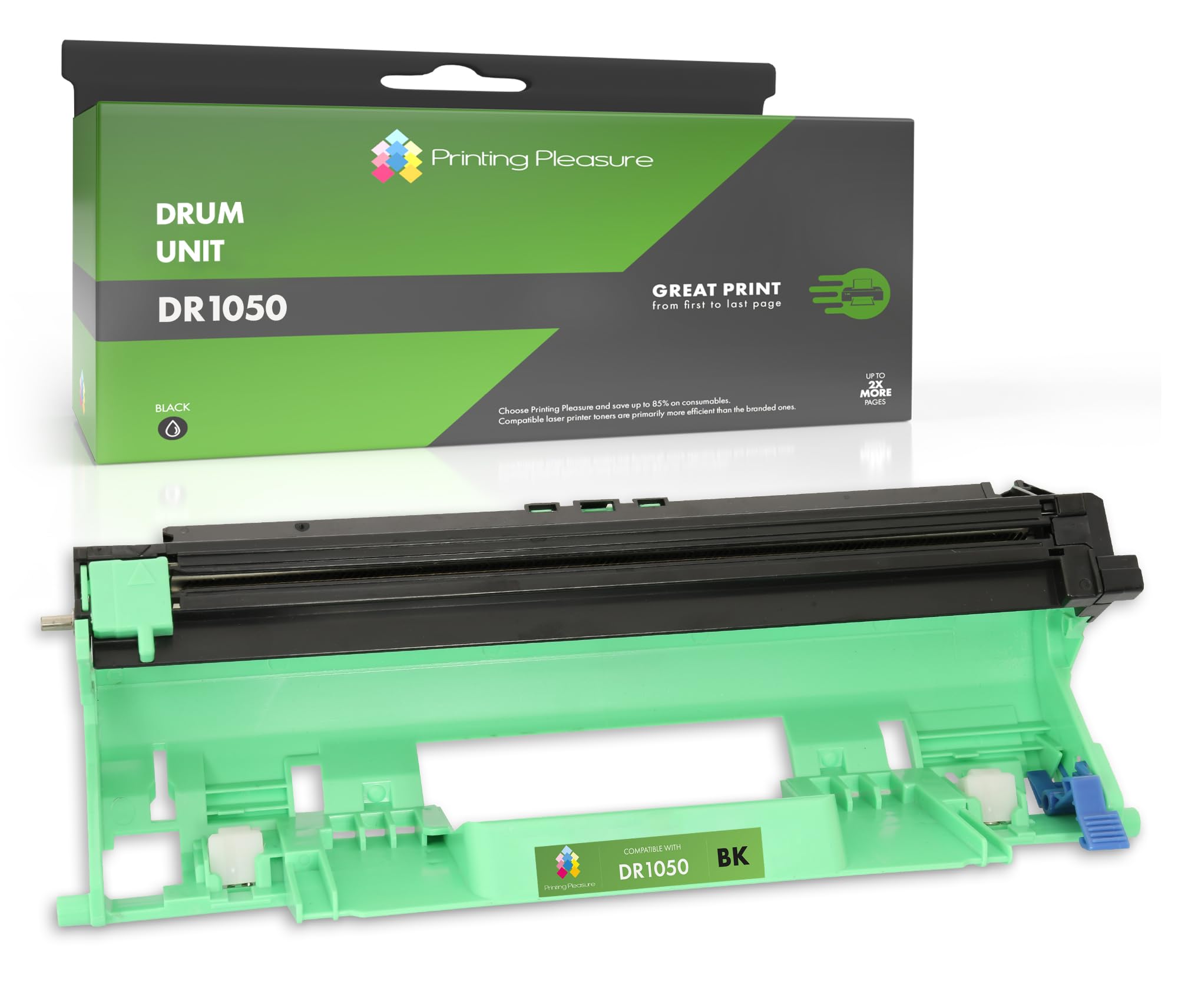 Tamburo compatibile per Brother DCP-1510, 1510E, 1512, 1512E, 1610W, 1612W, HL-1110, 1110E, 1112, 1112E, 1210W, 1212W, MFC-1810, 1810E, 1910W | DR1050 Nuovo non Rigenerato, Colore: Nero