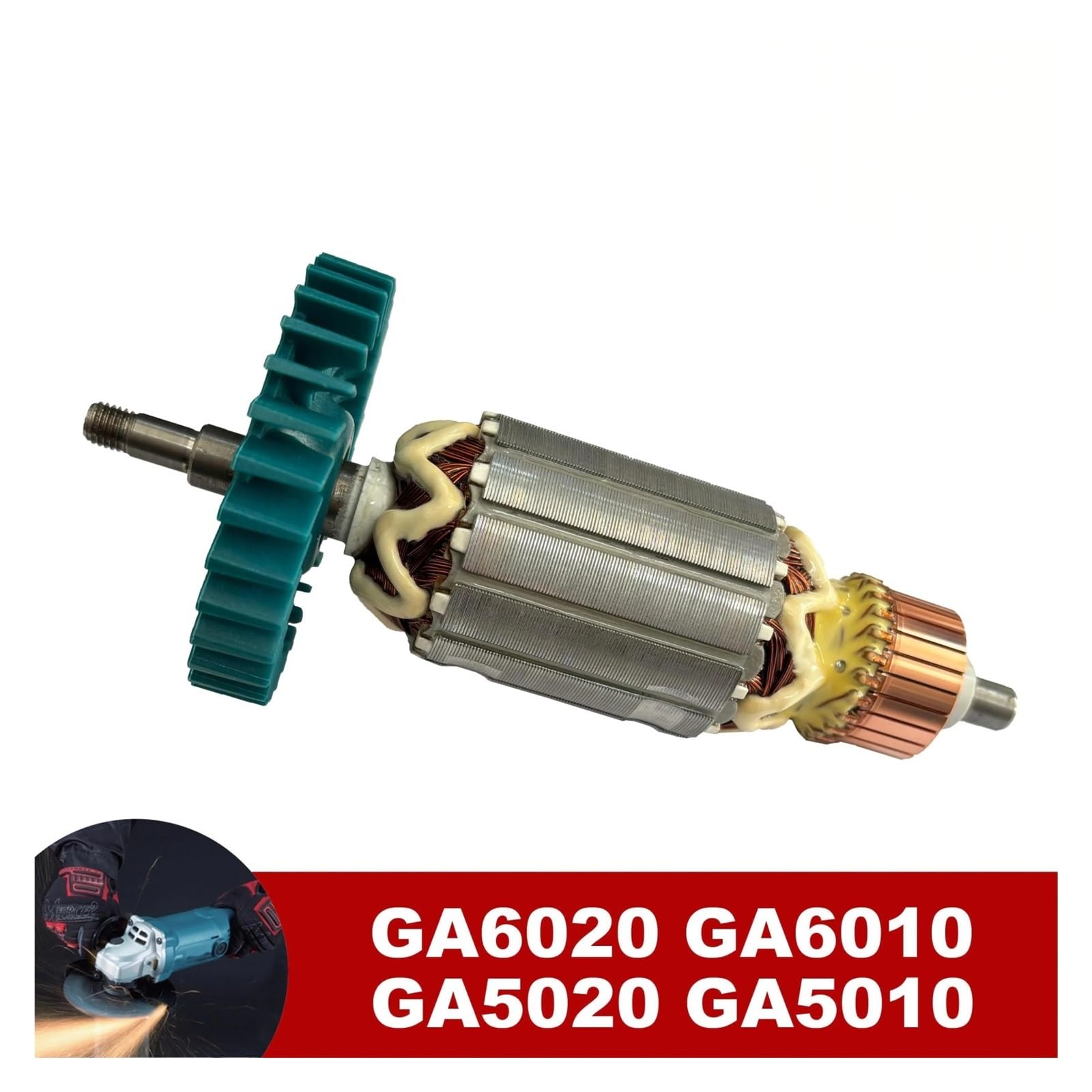 Rotor De Armadura AC 220V 240V, Repuestos For Amoladora Angular, Amoladora 510110-0, Compatible Con MAKITA, GA6020 GA6010 GA5020 GA5010(Armature Pro)
