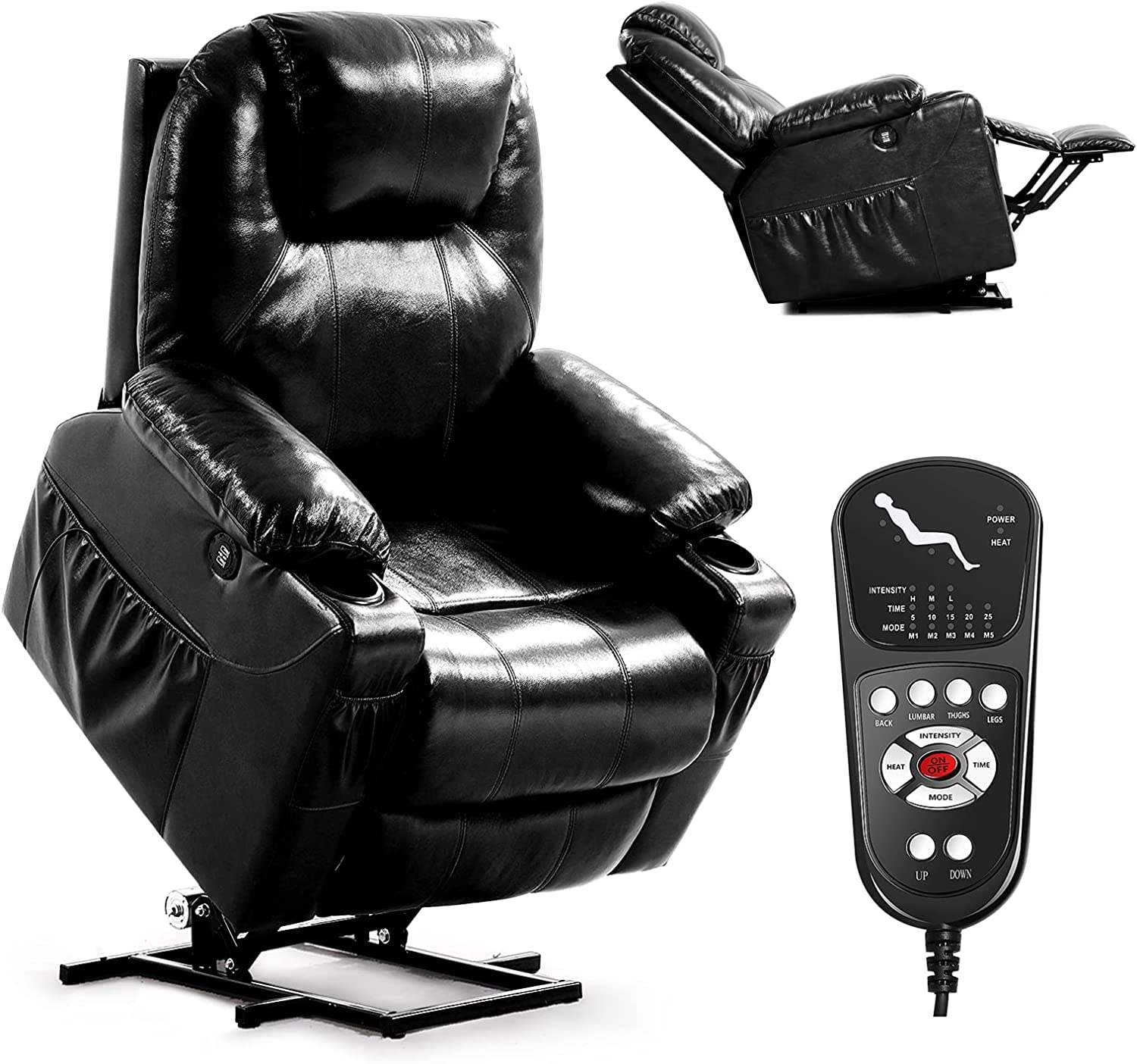 Buy Electric Power Lift Chair for The Elderly Heating Vibration Massage