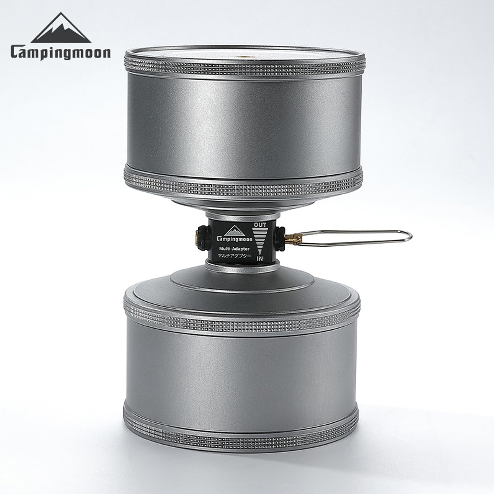 Campingmoon - Adaptador de Repuesto para depósito de Gas isobutano/butano, Adaptador de Estufa de Camping, válvula Lindal