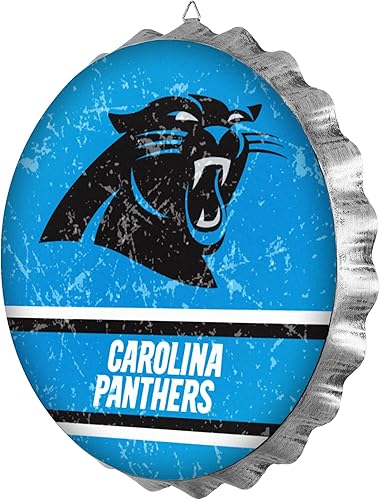 Vista 13 de Cartel de pared de Los Angeles Rams de 13 pulgadas con tapa de botella envejecida, edición limitada, de FOCO Rams, representa a la NFL y muestra tu