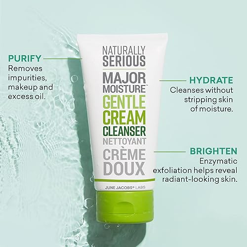 Miniatura 4 de Naturally Serious | Limpiador en crema suave de humedad mayor, limpiador hidratante con aceite de coco, limpiador desmaquillante, cuidado de la piel