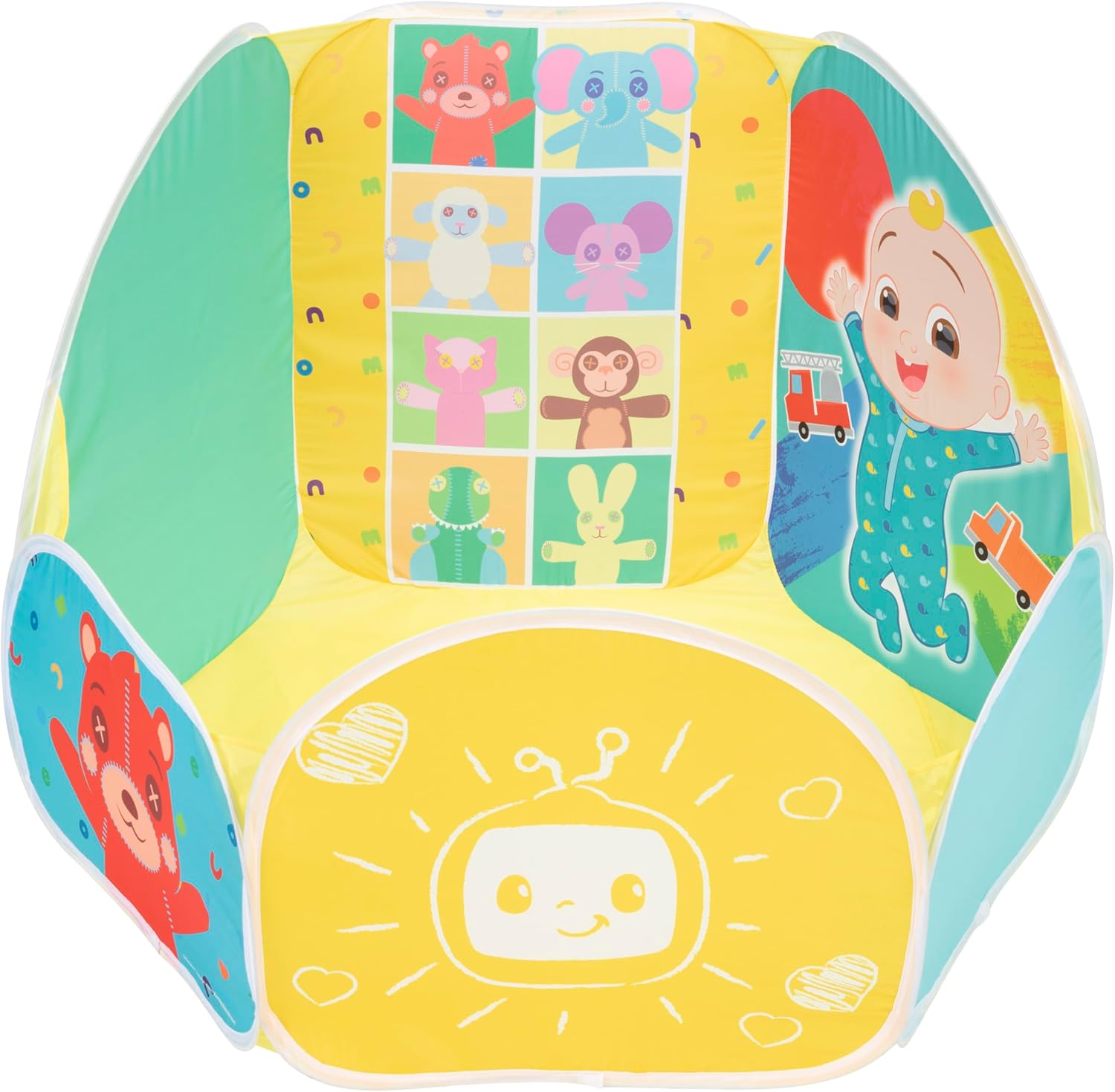 CoComelon Ball Pit with 15 Soft Flex Balls Pop and Play Arena for Baby Toddler Infant Boys & Girls [15 Balls Included]