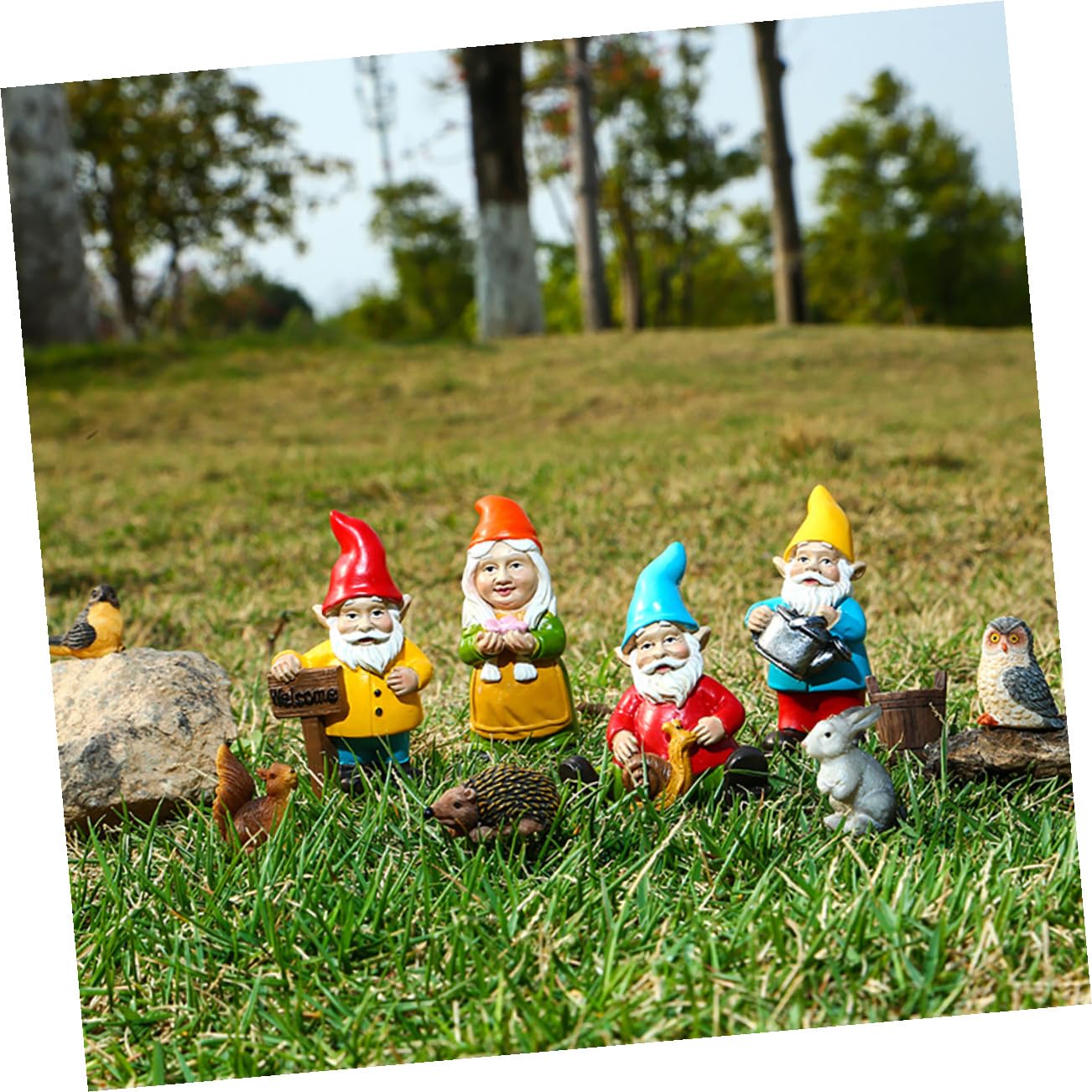 10pezzi Gnomi Da Giardino Resina Da Colorati Per Decorazioni Natalizie e Microlandscape Perfetti Per e Interni