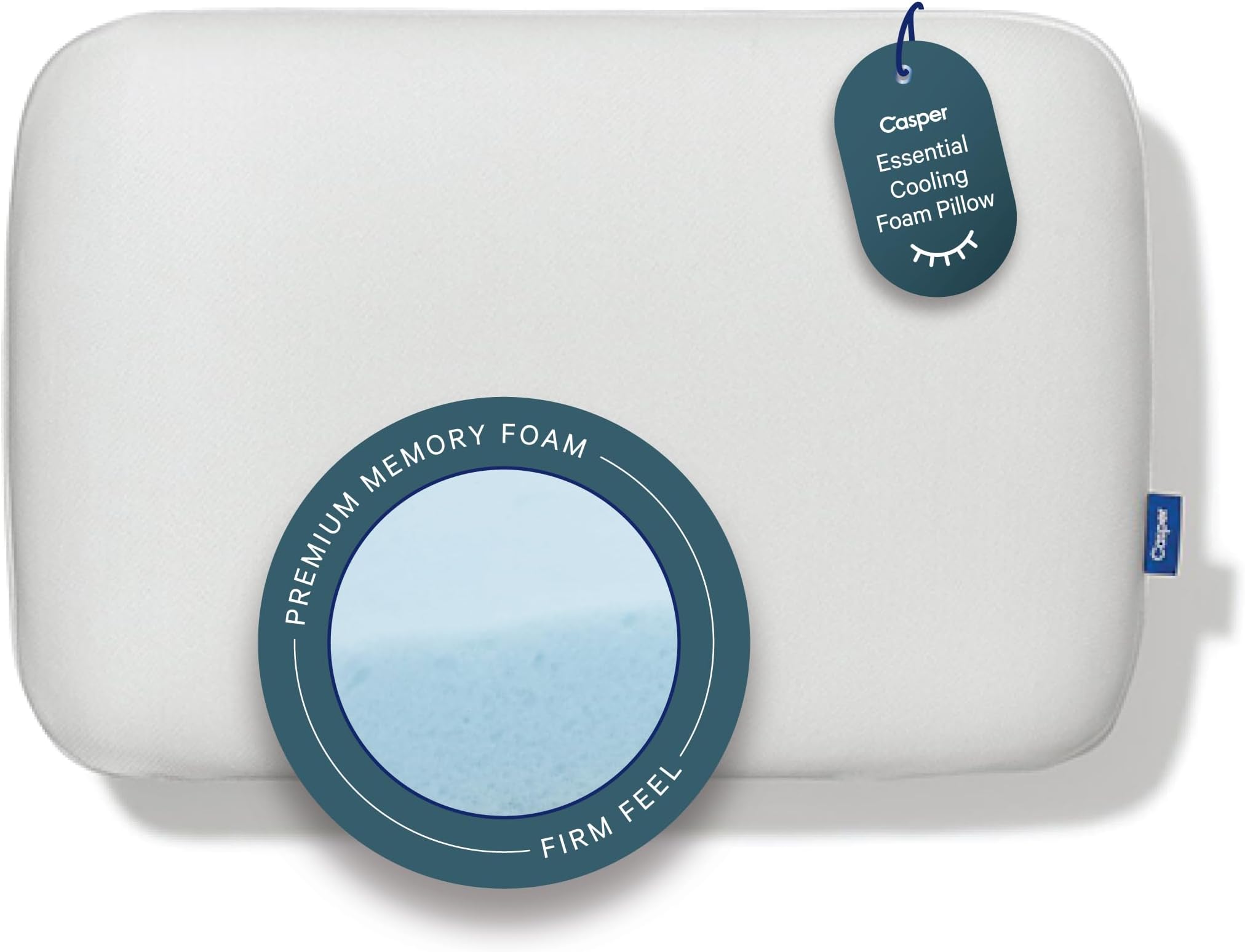 Sleep, Standard Essential Cooling Foam Pillow, White