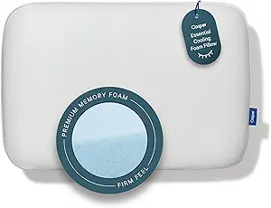 Casper Essential Sleep King Pillow – Cooling Memory Foam, Supportive Comfort for Side Sleepers, Breathable & Pressure-Relieving, Single Pack