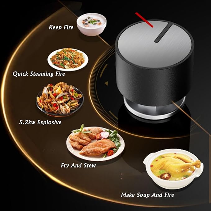 Estufa de Gas 2 Puestos 5.2/7.2KW Vidrio Templado Negro miniatura 4