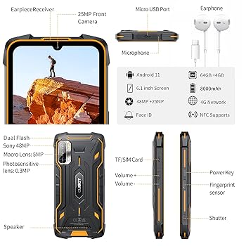 CUBOT Rugged Smartphone Unlocked, King Kong 5 Pro Android 11