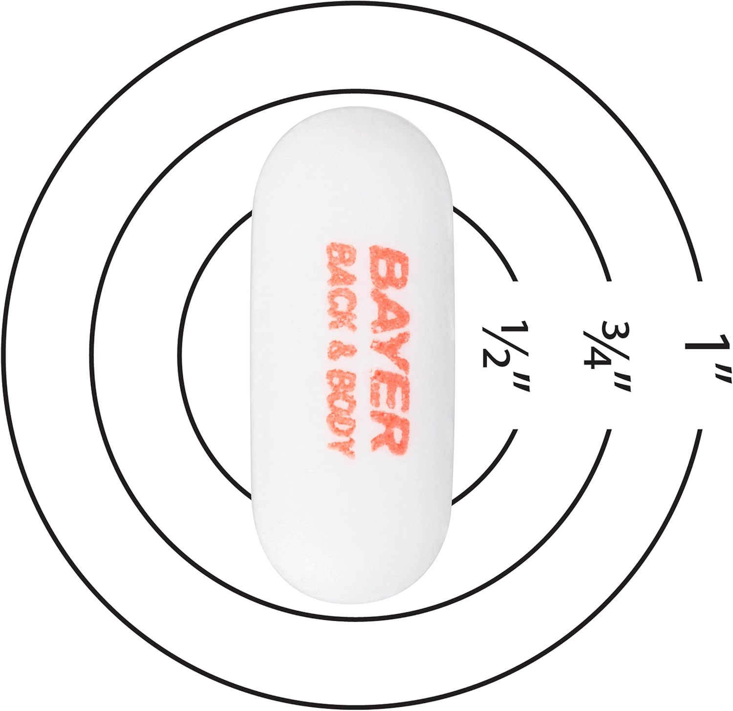 Bayer Back & Body Extra Strength Aspirin, 500mg Coated Tablets, Fast Relief at the Site of Pain, Pain Reliever with 32.5mg Caffeine, 100 Count : Health & Household