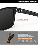 NSSIW Lunettes de soleil polarisées pour hommes et femmes : Lunettes de Soleil classiques avec UV Protection Conduite Pêche Golf