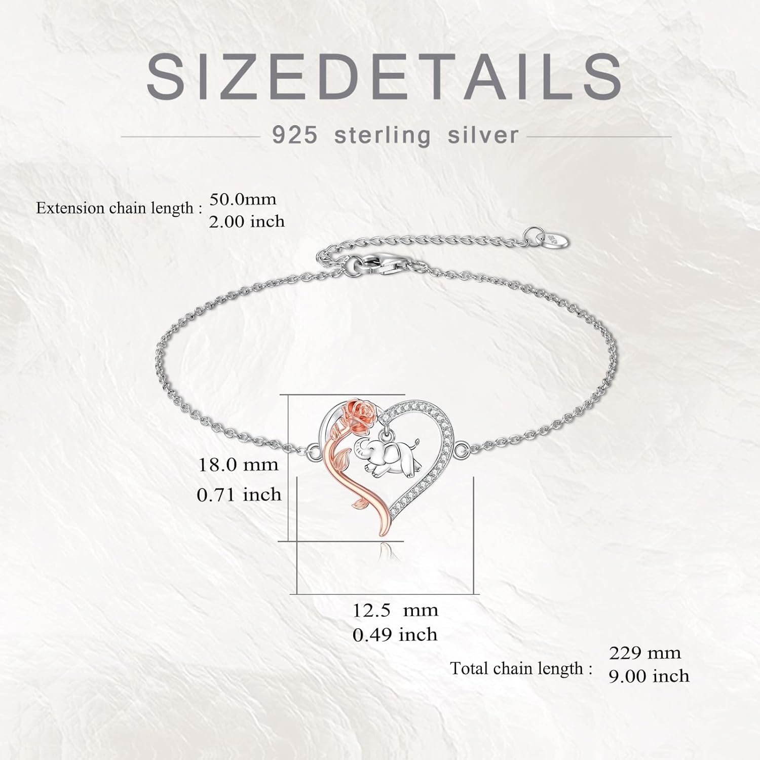 POPKIMI Cute Animal Bracelet for Women 925 Sterling Silver Animal Jewelry Brithday Christmas Gift