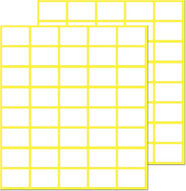 20 x 13 mm, 1000 Pack, Matte White Sticky Labels Stickers - for Price Labels