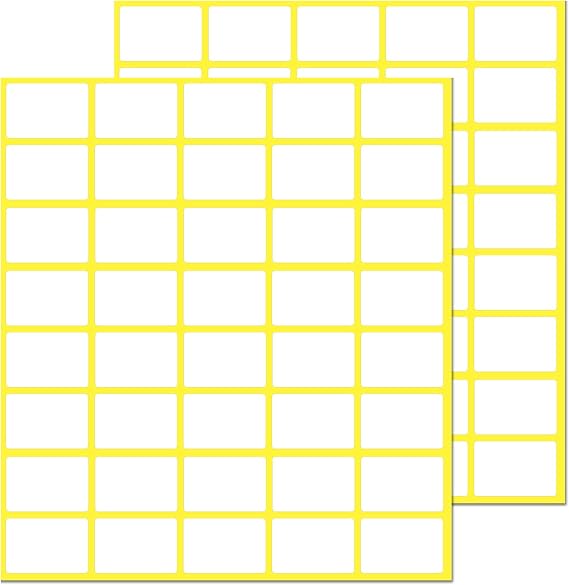 1000 Pack, 0.5 x 0.75 - White Labels Stickers for Writing, Price Stickers