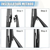 Vista 4 de ACROPIX Conjunto de brazo de limpiaparabrisas trasero para Pontiac Vibe - Paquete de 2 unidades, color negro