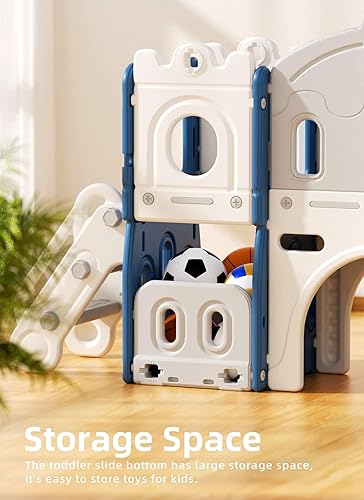 Miniatura 7 de KORIMEFA Tobogán para niños pequeños, tobogán interior para niños pequeños, tobogán al aire libre, tobogán para bebés, patio de juegos para