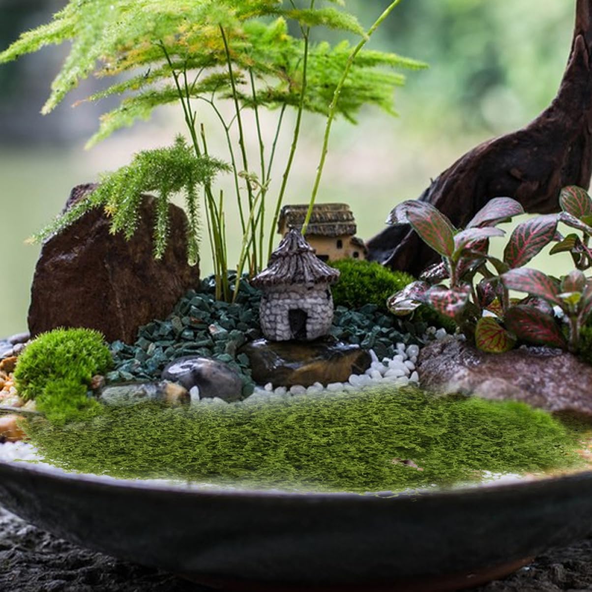 Housoutil 1bag Faux Moss for Crafts and Floral Arrangements Realistic Decorative Greenery for Projects Centerpieces and Landscapes
