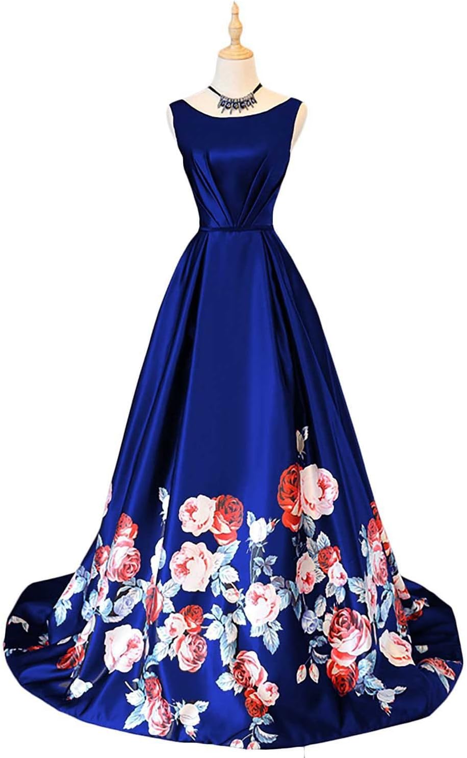 Vanial Beautiful Print Prom Dress Long Formal Evening Gowns V002