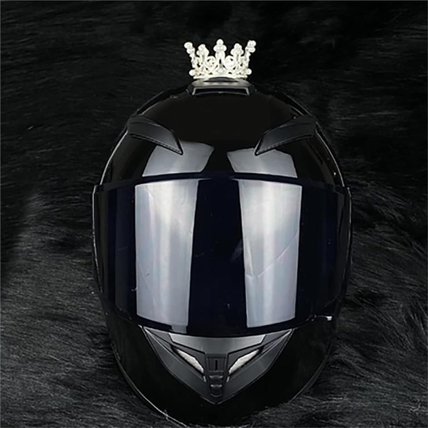 1PC Metal Crown Helmet Decor, Gold Regal Helmet Topper for Motorcycle, Bicycle Ski Helmets Royal-Themed Helmet Accessory