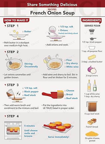 Miniatura 7 de LE TAUCI Tazones de sopa de cebolla francesa, cuencos de cerámica de 15 onzas con asas, para chile, estofado de res, apto para horno, microondas y