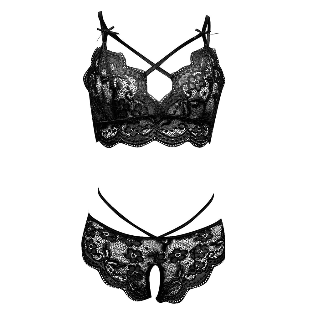 インナー・ルームウェアその他 RABANNE Woman Lingerie Black 23PMLI028ML0217 P001 Amazon.co.jp: セクシーランジェリー オープンブラショーツ SEXY