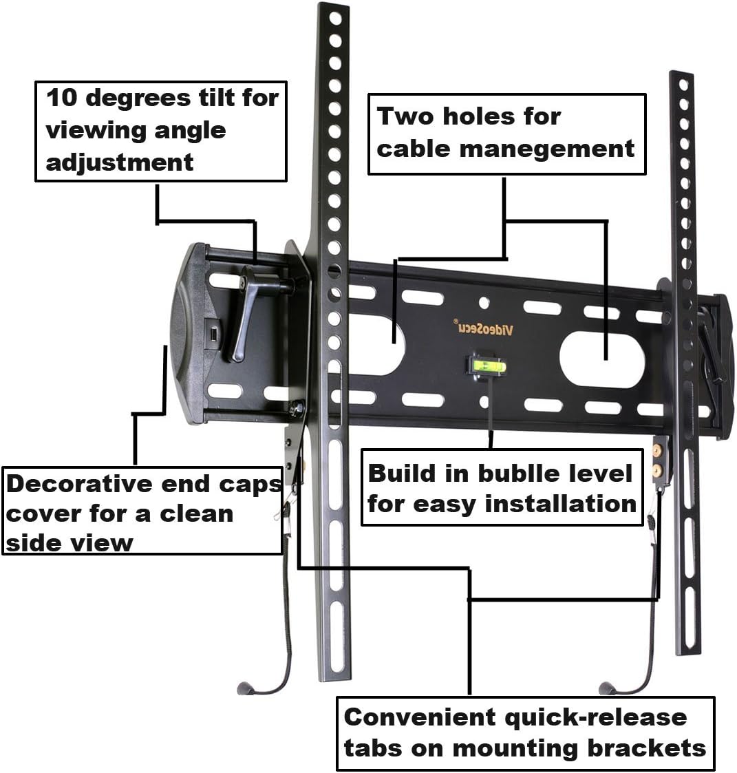 VideoSecu Tilt TV Wall Mount Bracket for ViewSonic N3250W LCD 32 inch HDTV, Funai LF320FX4F 32" 60Hz 720p LED HDTV B81