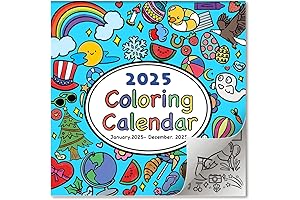 Enhanced Coloring Adventures: 2025 Wall Calendar with Captivating Illustrations
