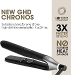 ghd Chronos Styler ― 1" Hair Straightener, 3X Faster HD Motion-Responsive Styler for One Stroke High-Definition Results that Last 24hrs, 85% More Shine, 2X Less Frizz, No Heat Damage ― Black