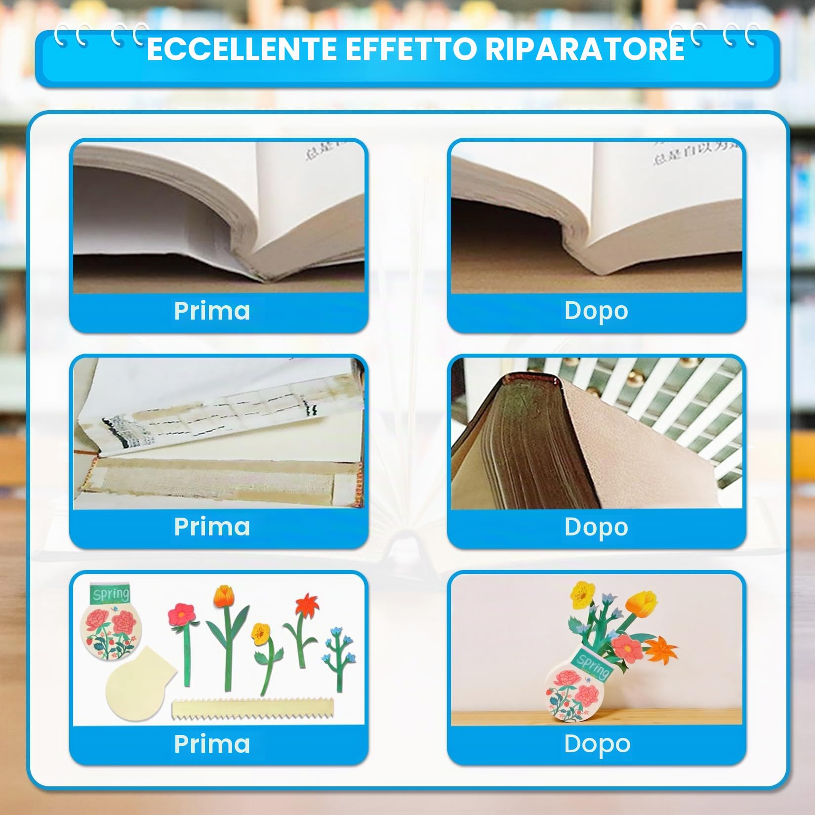 Colla per Rilegatura Libri 125ml - Forte e Flessibile, Asciugatura Rapida e Trasparente - Per Riparare Libri, Buste, Cartoline, Biglietti Fai da Te, Inviti, Artigianato Carta