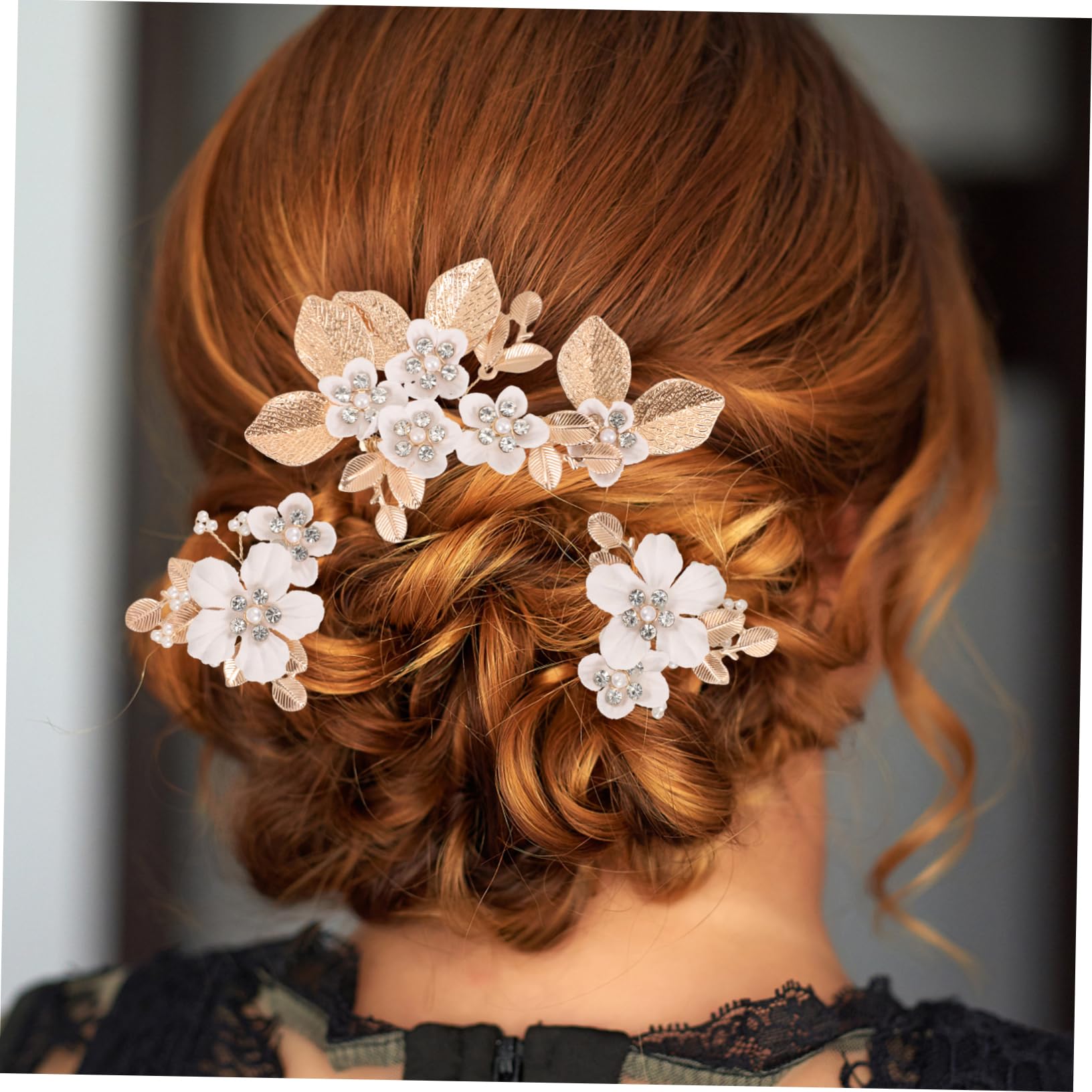 FOMIYES 4 Sets Blätter Und Blumen Haarkamm Hochzeit Haarkamm Clip Braut Kopfschmuck Blumen Haarnadel Haarschmuck Für Mädchen Für Mädchen Dekorative Haarkämme