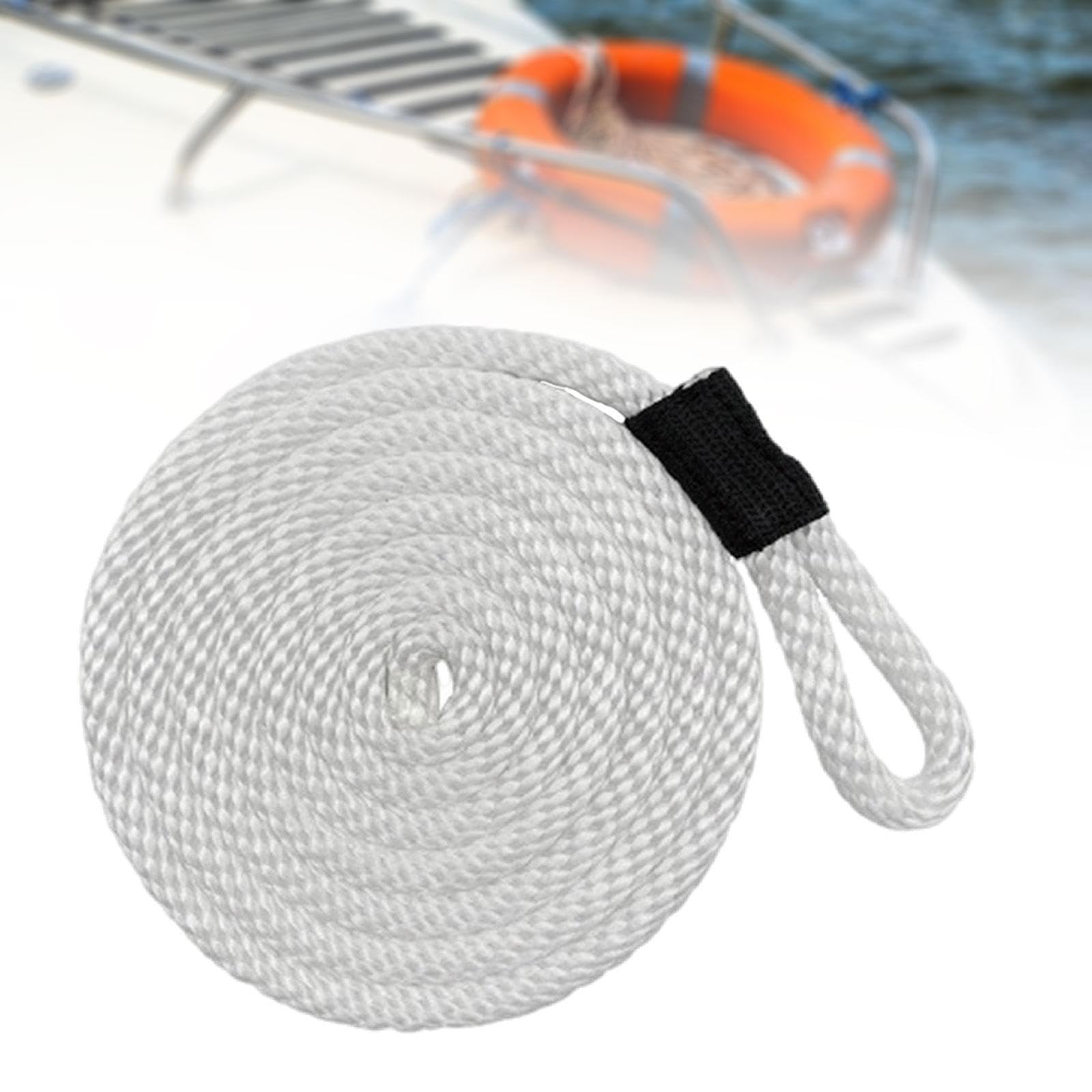 Lot De 4 Cordes D'amarrage Tesytto – 1,5 M X 6 Mm, œil, Blanches, Pour Bateaux Et Activités Nautiques