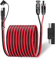 Vista 7 de Ansoufien Conectores de panel solar a adaptador SAE, cable de extensión de panel solar de 5 pies, cable de 10 AWG con adaptador de polaridad SAE