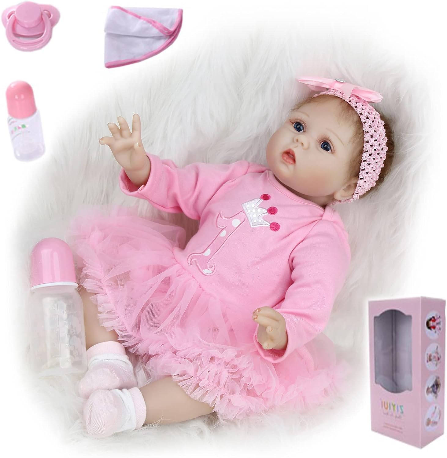 ZIYIUI Reborn Baby Dolls 22 Inch 55cm Realistic&Cute&Lifelike Soft