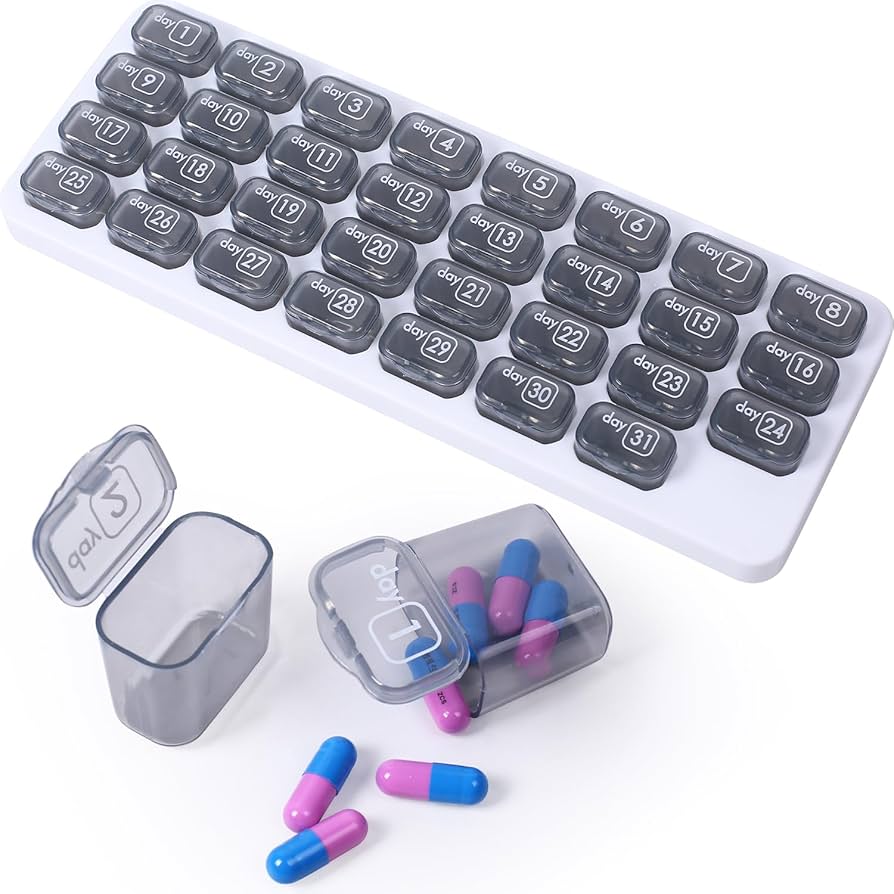 Amazon.co.jp: ピルケース 1ヶ月 薬ケース 小分け 介護 旅行用
