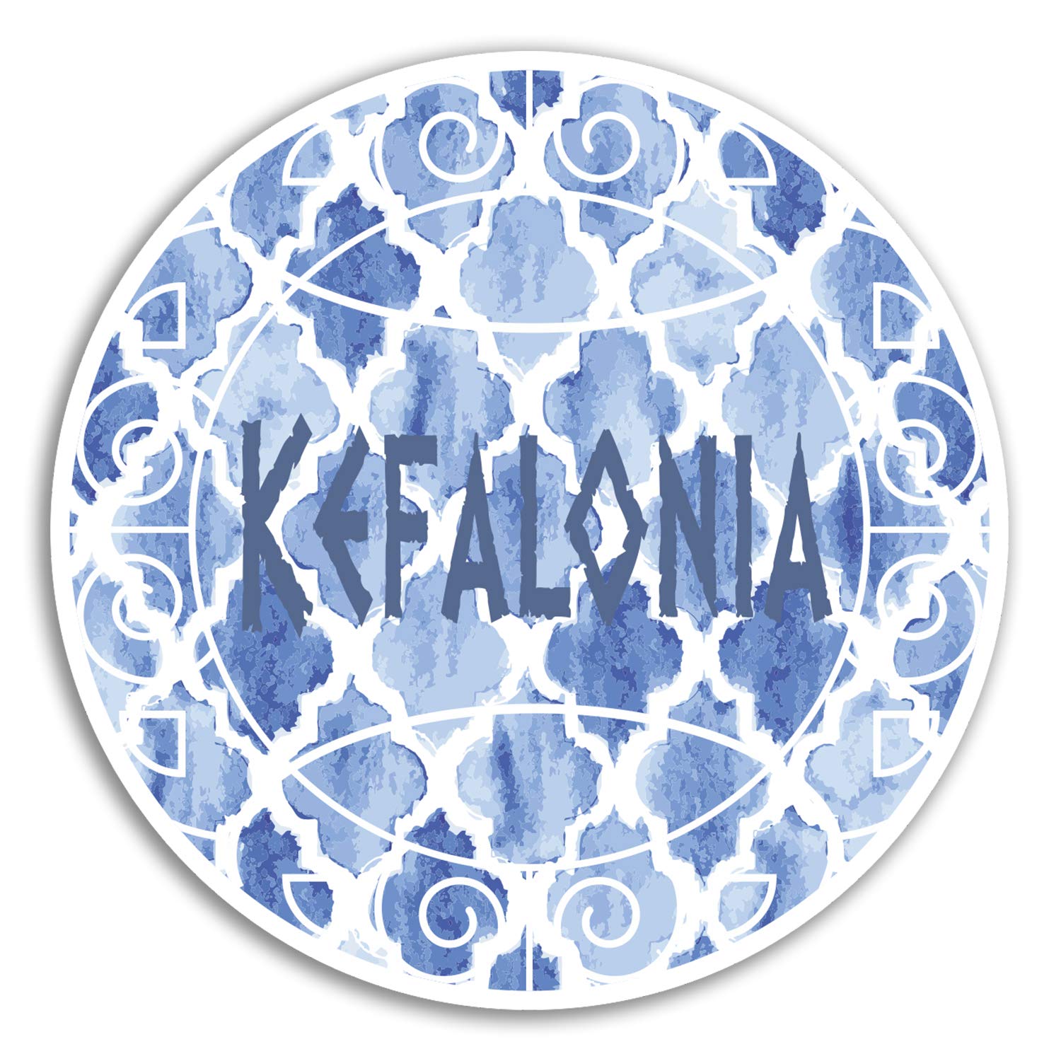 Destination Vinyl Ltd Multi 2 X 10Cm Kefalonia Greece Vinyl Stickers - Travel Sticker Laptop Luggage #18787 (10Cm Wide)