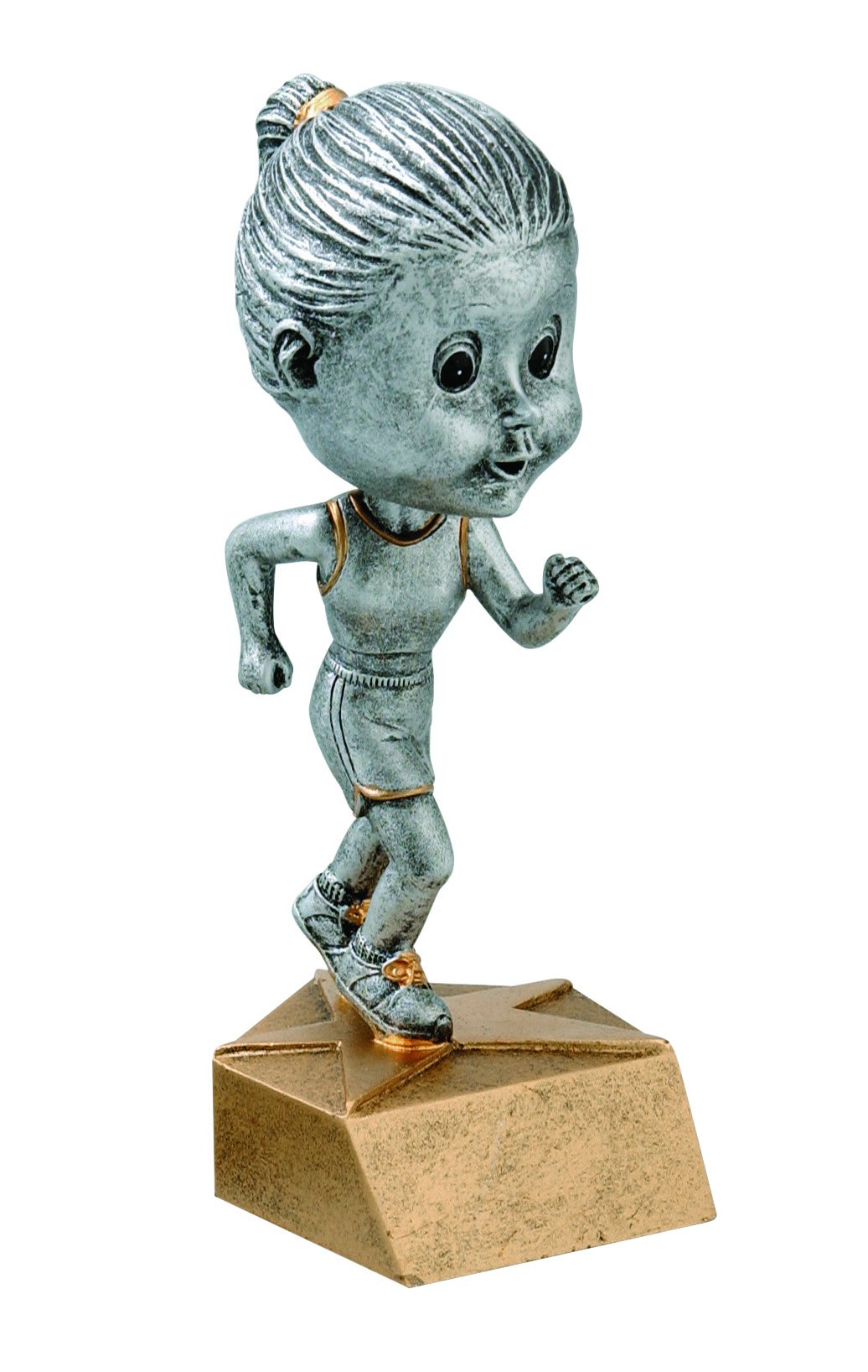 Decade Awards Track Bobblehead Trophy - 6 Inch | Engraved Runner Award - Customize Now
