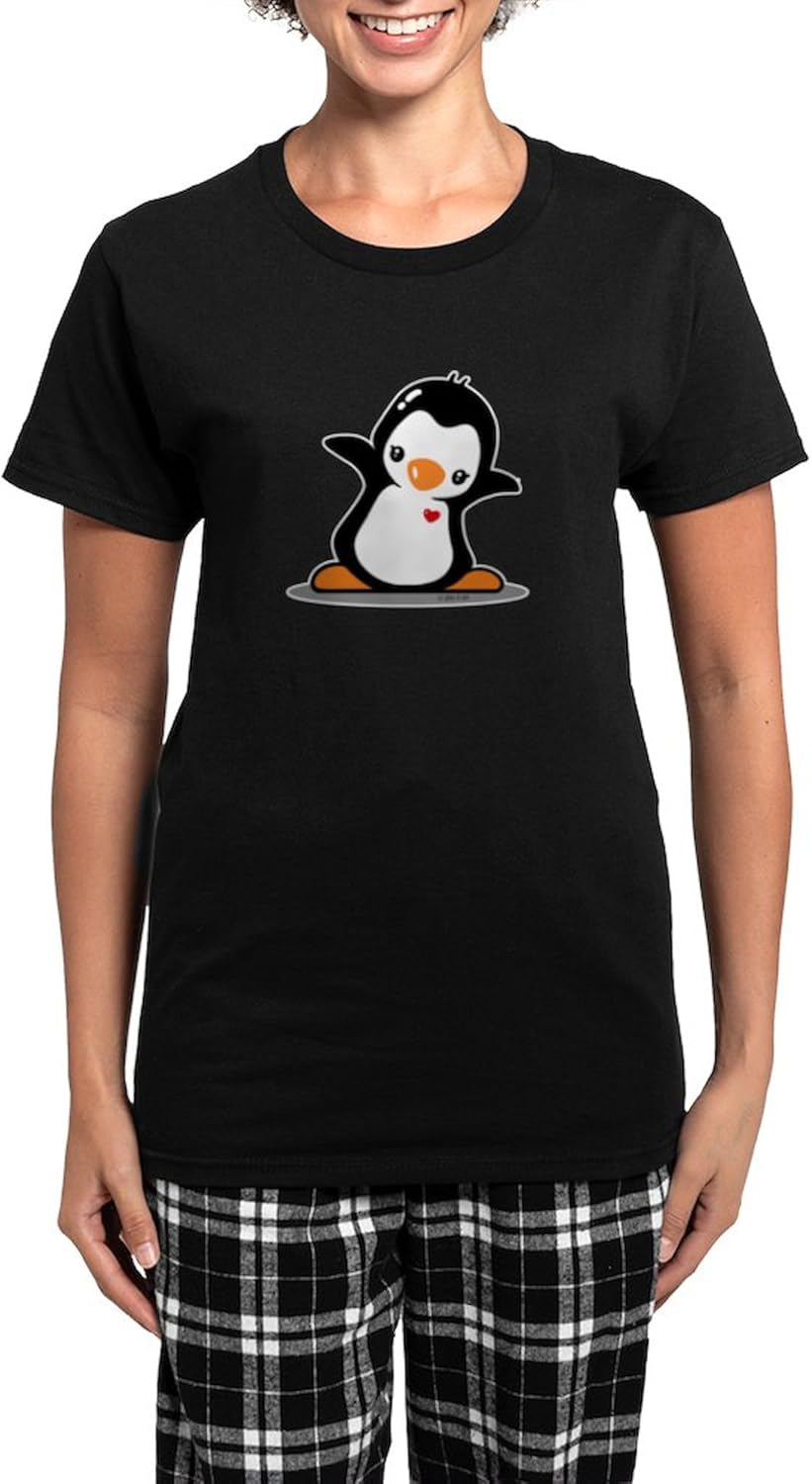 CafePress Cute Penguin Women's Dark Pajamas Womens Novelty PJ Sleepwear