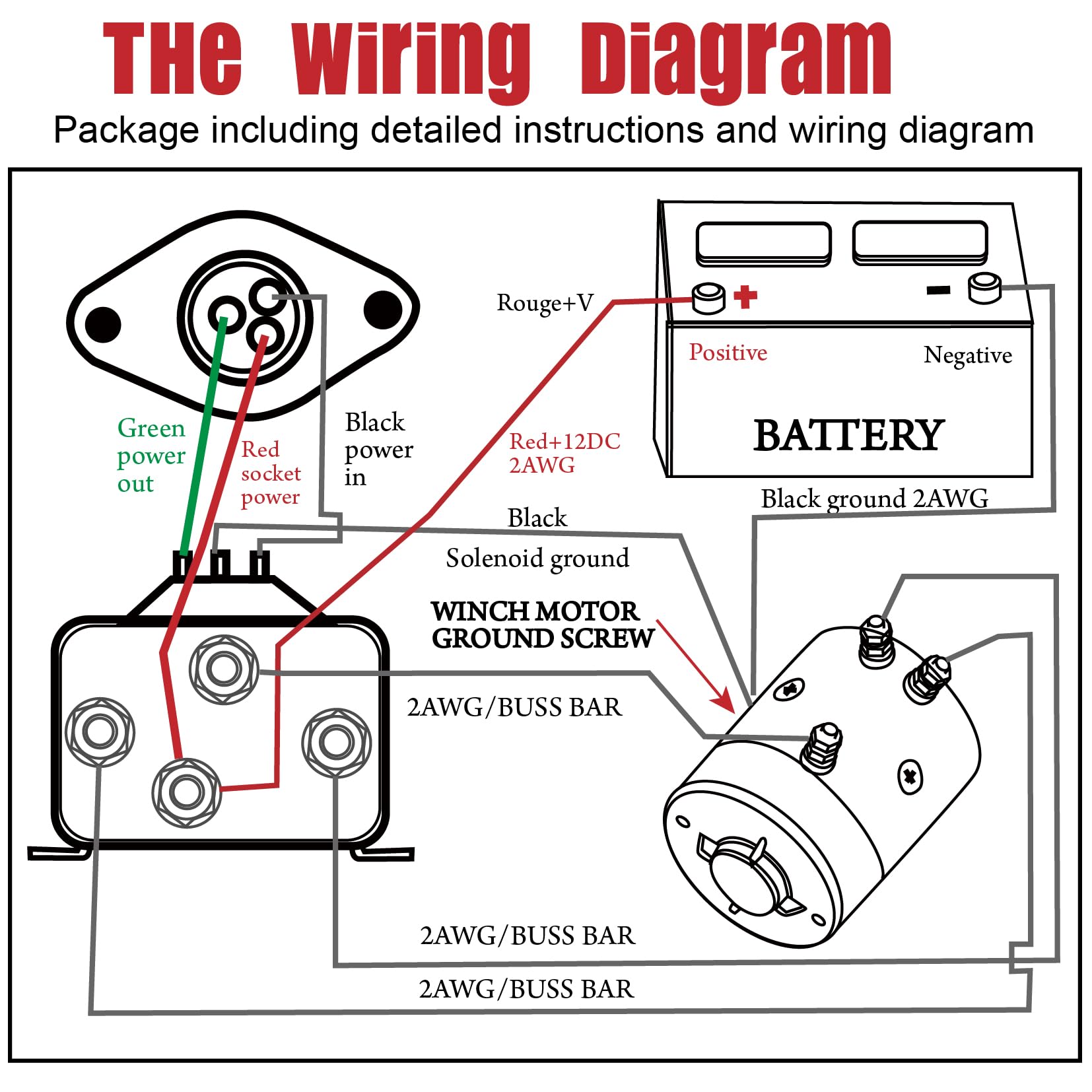 TuoLauthon 12V Winch Corded Manual Hand Remote Control Kits for ATV UTV Winch