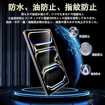 iPad Pro 11 2024 New M4チップモデル　ガラスフィルム iPad Pro 11 インチ (M4)/ Air (M2) 2024モデル用 強化ガラスフィルム