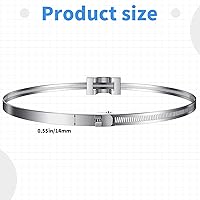 Vista 2 de Oudain Paquete de 40 soportes de montaje para postes más grandes, abrazaderas de poste ajustables, soporte de banda de señal de tráfico, soporte