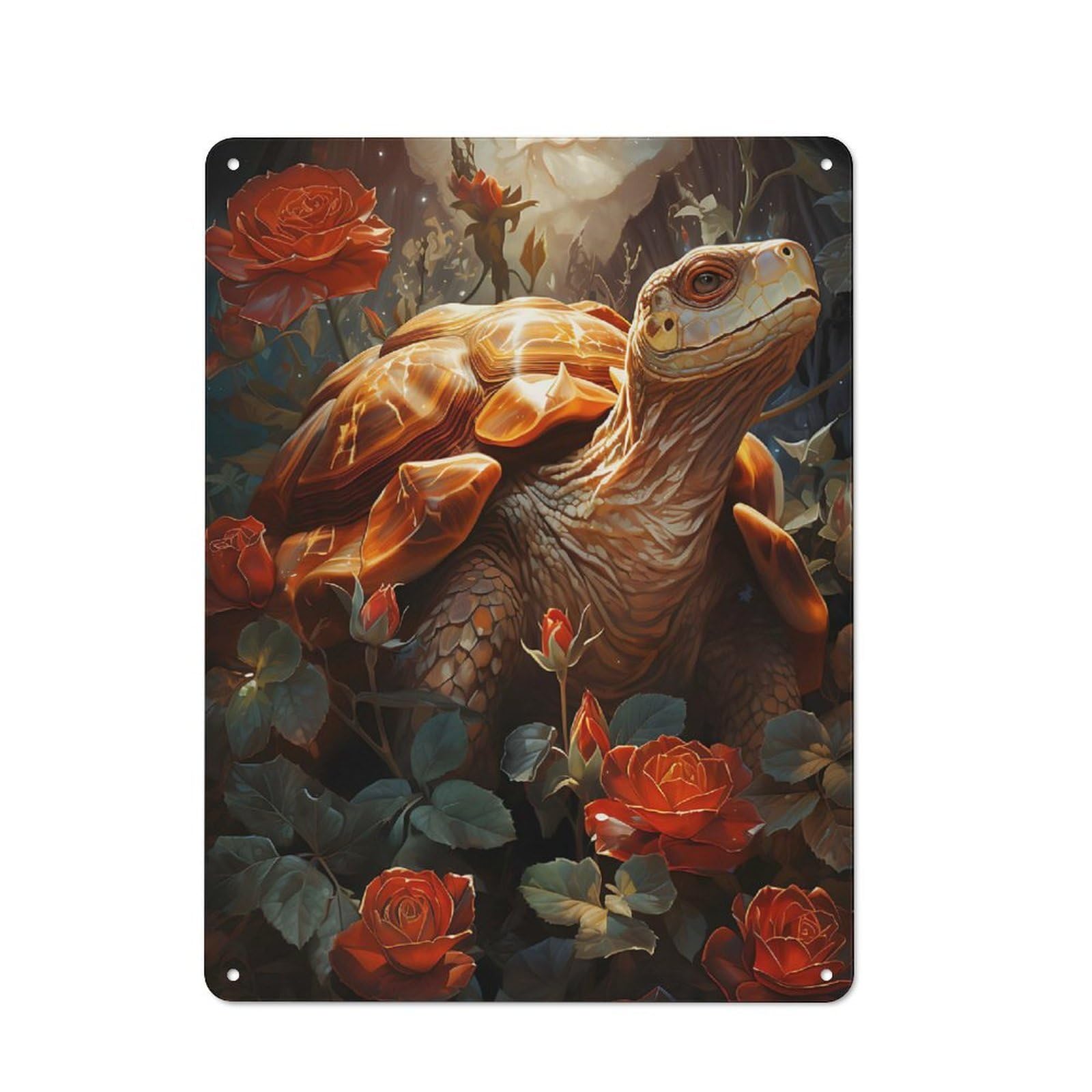 Junmoney Turtle In The Nature Vintage Tin Sign 40X30cm With For Guest Room Or Hallway, For Vintage Wall Decor Fans, For Themed Room Decoration