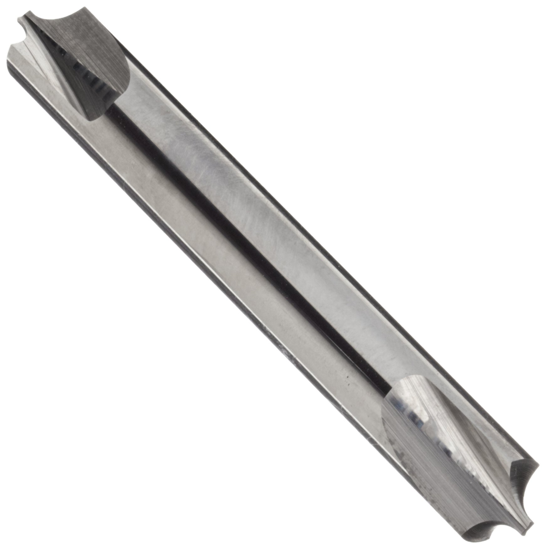 Melin Tool BRMG-S Carbide Micro Corner Rounding End Mill, Double End, Uncoated (Bright) Finish, Non-Center Cutting, 0 Deg Helix, 2 Flutes, 2