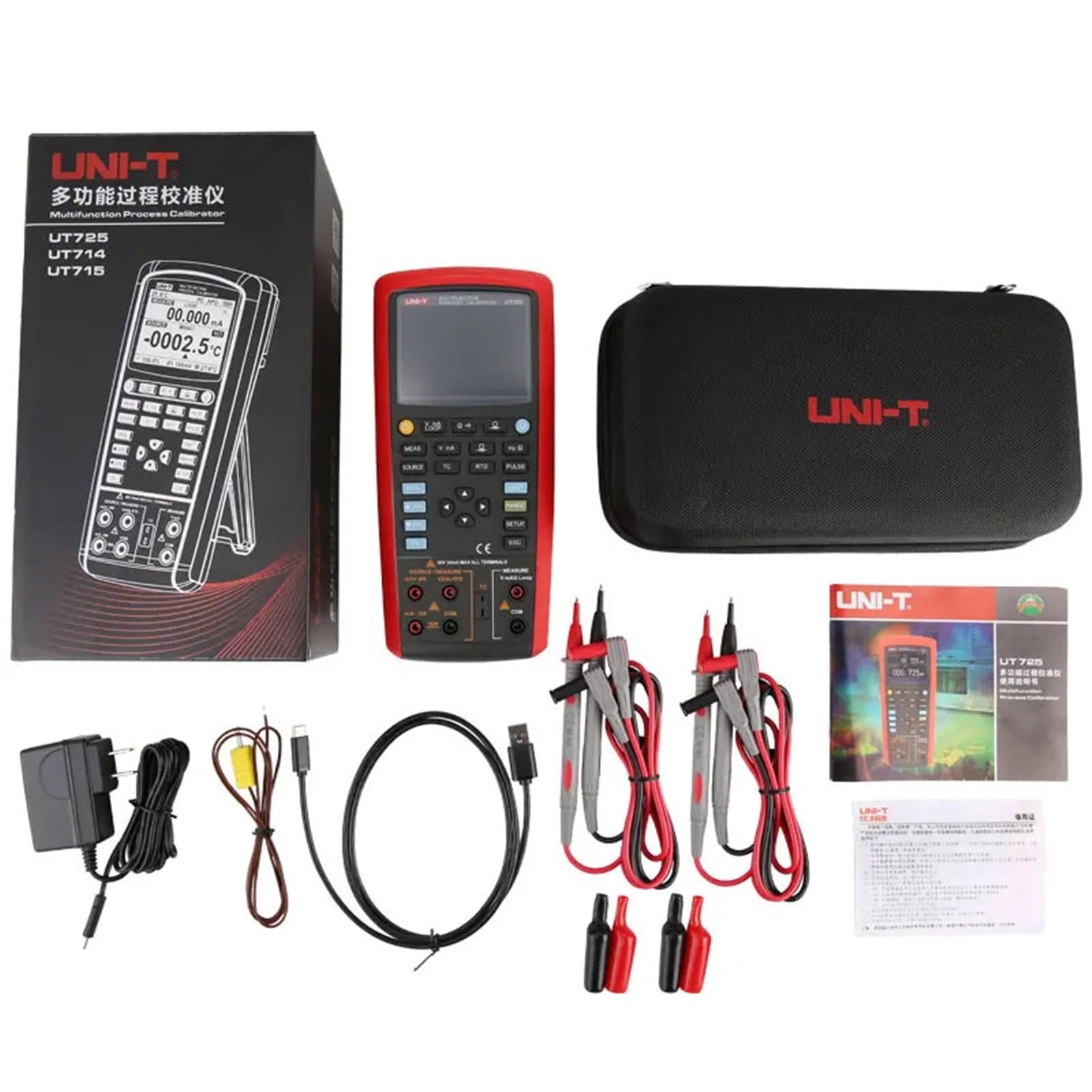 UT714 UT715 UT725 Calibrador de proceso de bucle multifunción Calibrador de bucle de medición y salida de corriente y voltaje de CC(UT715)