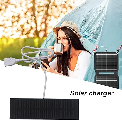 Miniatura 2 de Solar Panel Battery Charger  Versatile Durable Fast Charging, Modern, Sturdy, 3W, Bank Powered Pack Phone, Multipurpose Everyday Utility