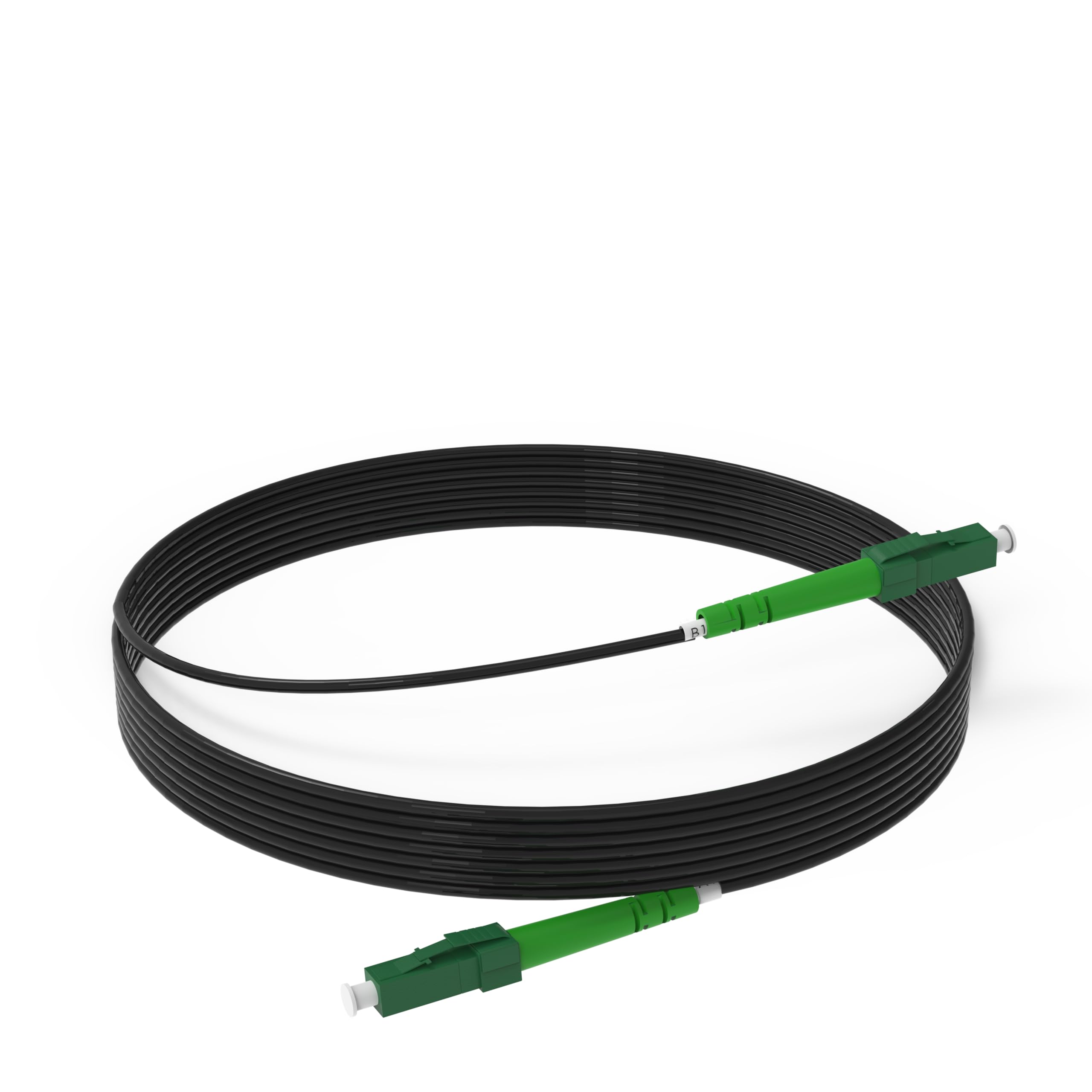 50m Câble Fibre Optique Blindé LC/APC vers LC/APC | Simplex Monomode OS2 FTTH Câble Fibre Optique