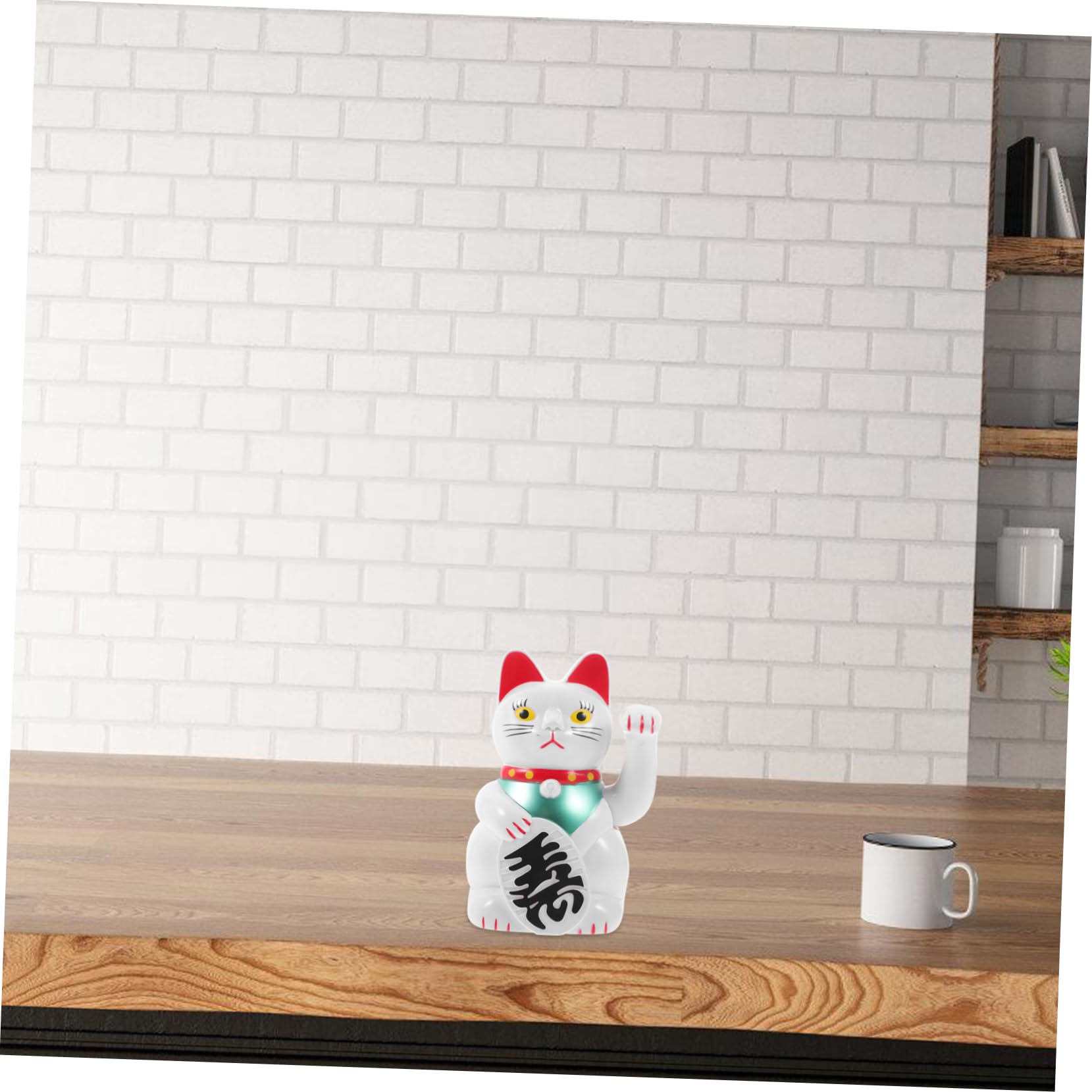 Alipis 3piezas Adorno De Gato Maneki Neko Figura De Japonesa y Automóvil Diseño Elegante y Vivid Estatua De Sin Batería