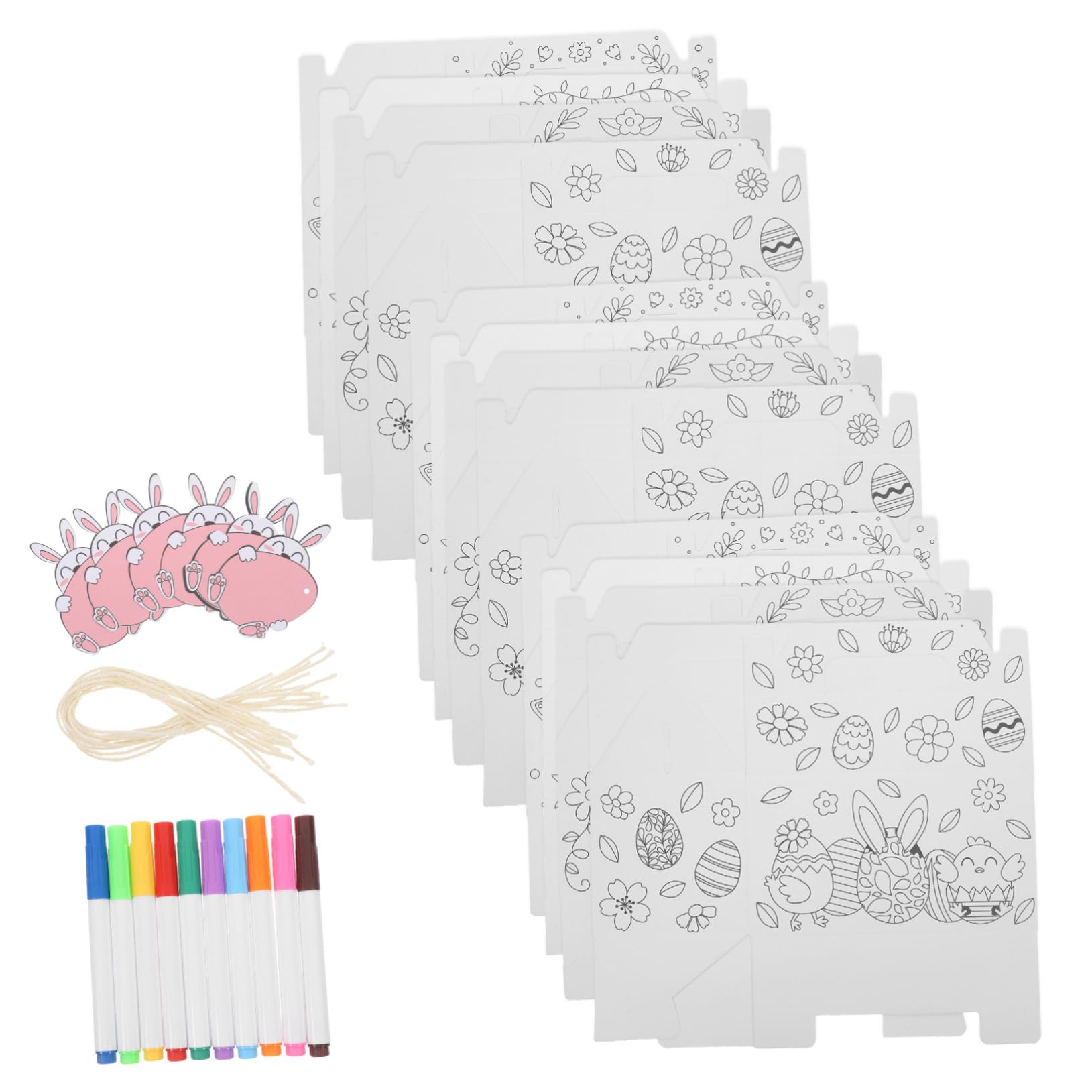 Scatole Pasquali Incompiute Kit Artigianali Contenitori Vuoti Decorazioni Festa Progetti Creativi Bambini Fai Da Te Imballaggio Piccolo
