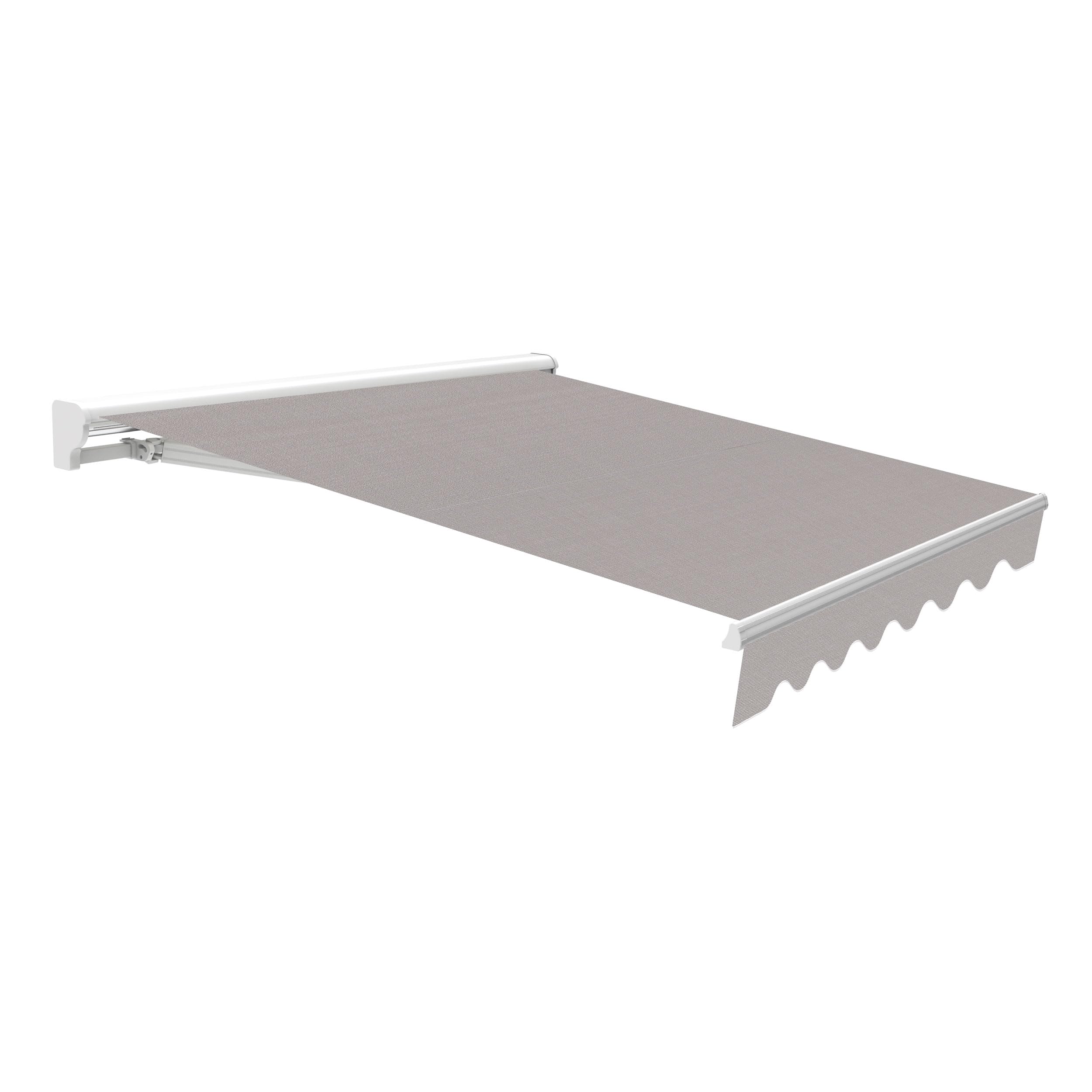 Wasabi Toldo Retráctil Exterior 300x250cm Gris Poliéster – Estructura Semicofre de Aluminio – Lona Protección Solar – Manivela Incluida – Manual Enrollable Terraza Jardín Balcón