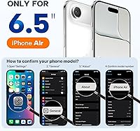 Vista 21 de Miracase Funda diseñada para iPhone 13 Pro Max con protector de pantalla, [forro de microfibra suave antiarañazos], funda protectora de silicona